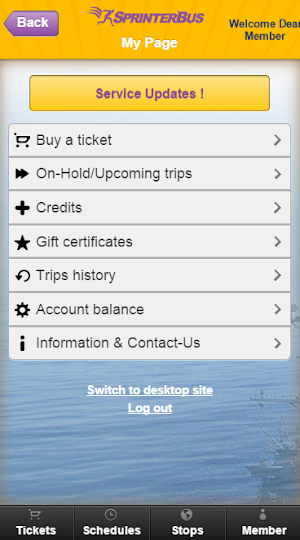 SprinterBus Screenshot 2