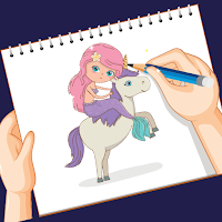 mermaid Unicorn coloring book