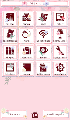 Beautiful Wallpaper Curtain of Flowers Theme Screenshot 1