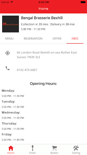 Bengal Brasserie Screenshot 2