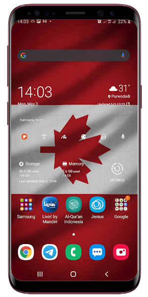 Canada Flag Live Wallpaper Screenshot 2