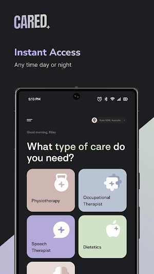 Cared | On Demand Healthcare Screenshot 1