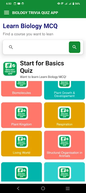 Biology Trivia Quiz App Screenshot 2