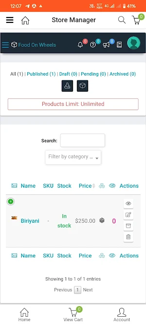 Fow Resturarant Partner Screenshot 3
