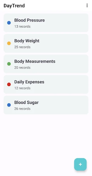 DayTrend: Daily Data Tracker Screenshot 0