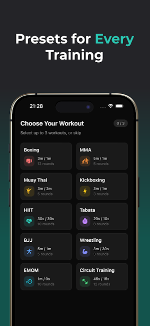 Boxing Timer - Round Trainer Screenshot 1