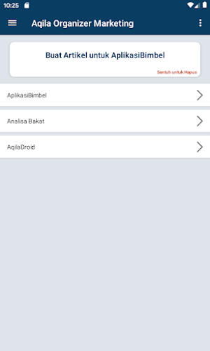 Aqila Organizer Marketing Screenshot 0