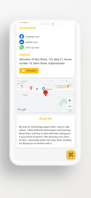 Digital Business Card Screenshot 2