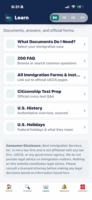 Best Immigration Case Tracker Screenshot 1
