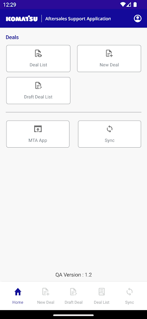Komatsu Aftersales Support App Screenshot 0