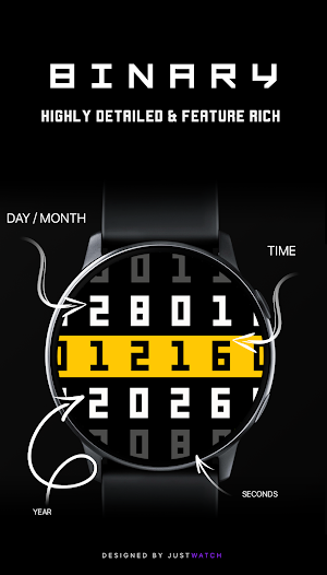 Binary Watch Face Screenshot 3