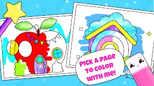 Glitter House Coloring Book Screenshot 2