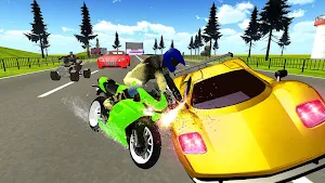 Bike racing highway 2018: Vs cars Screenshot 0