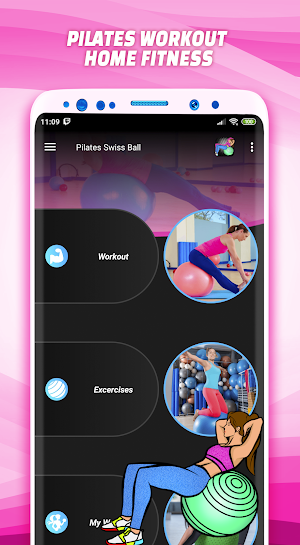Pilates Workout - Home Fitness : Swiss Ball PRO Screenshot 0