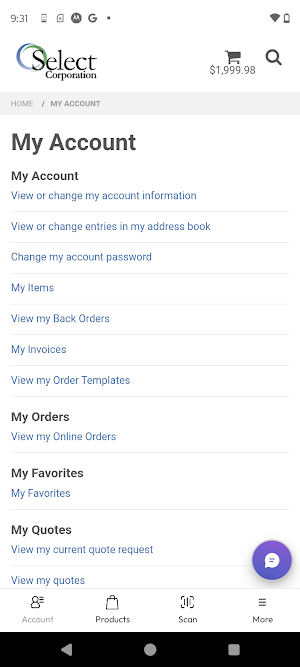 Select Corporation Purchasing Screenshot 0