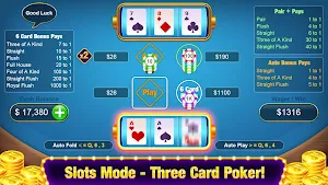 Three Card Poker - Casino Game Screenshot 2