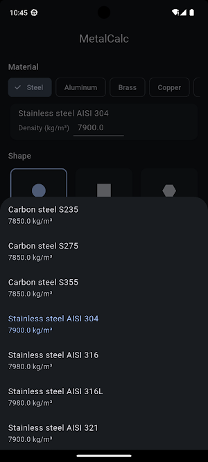 MetalCalc Screenshot 1