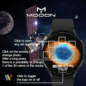 Mooon Digital Watch Face Screenshot 3