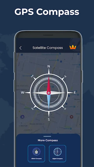 Qibla Compass Map: GPS Compass Screenshot 1