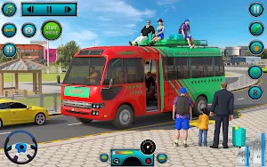 Mini Bus Driving Bus Games 3D Screenshot 1