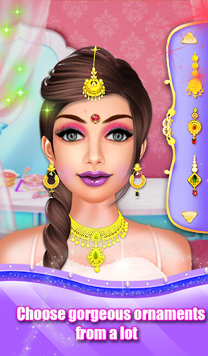 Indian Wedding Saree Designs Fashion Makeup Salon Screenshot 0