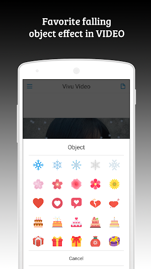 Vivu Video - Video Maker With Falling Objects Screenshot 2