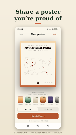 Stampbook: National Parks Screenshot 1