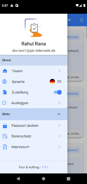 Tour & Auftrag Screenshot 3