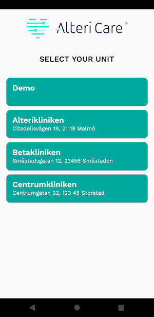 Alteri Care – plattform e-vård Screenshot 1