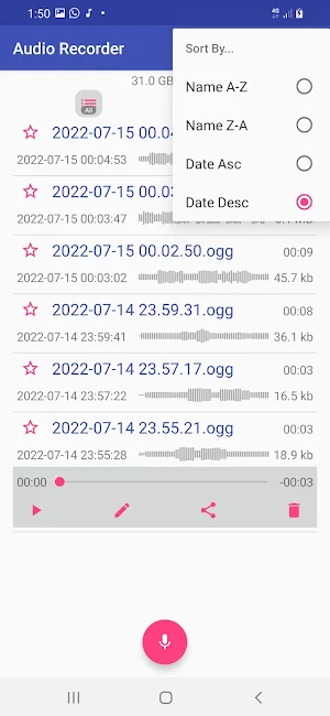 Audio Recording Screenshot 3