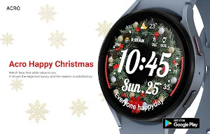 ACRO Happy Christmas Watchface Screenshot 1