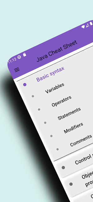 Java Cheat Sheet Screenshot 2
