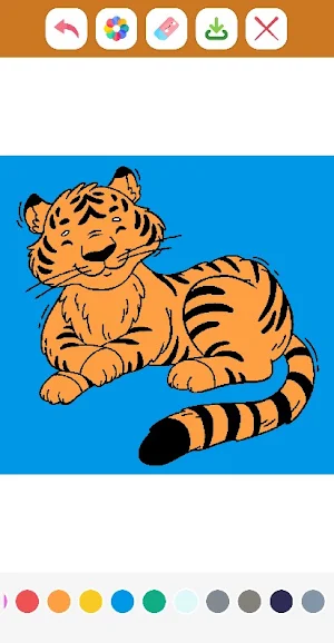 Cute Tiger Coloring Book Screenshot 0