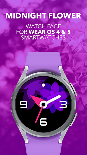 Midnight Flower: Watch Face Screenshot 0