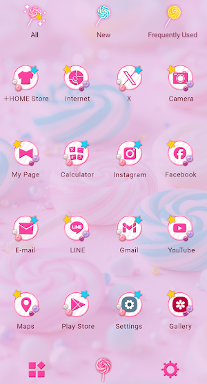 Pastel Lollipops Theme +HOME Screenshot 2