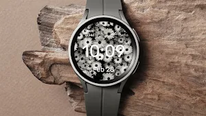 B&W daisies Watch Face Screenshot 2