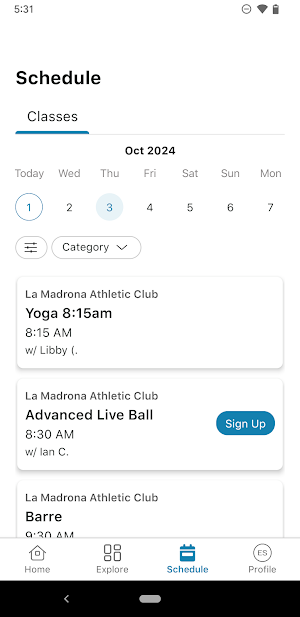 La Madrona Athletic Club - CAC Screenshot 2