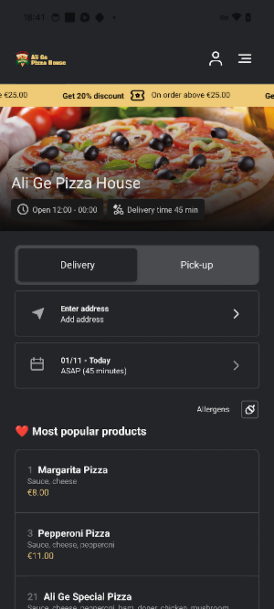 Ali Ge Pizza House Screenshot 2
