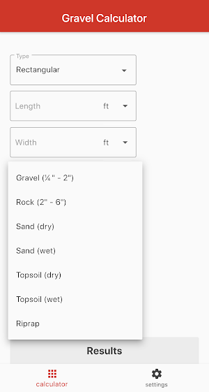 Gravel Calculator Screenshot 2