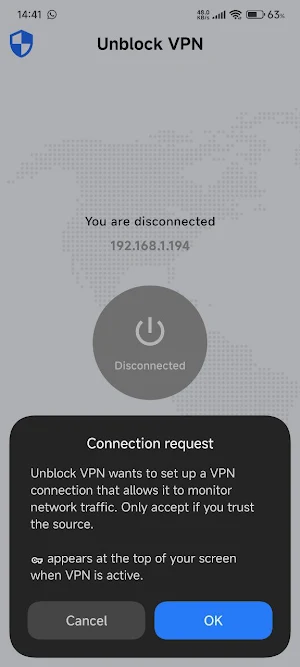 Unblock VPN - Safe & Private Screenshot 1