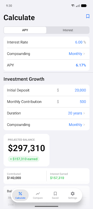 APY Compound Calculator Screenshot 0