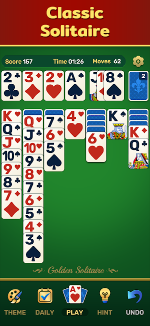 Golden Solitaire Classic Game Screenshot 1