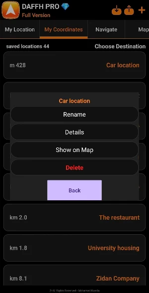 DAFFH PRO Navigator Screenshot 1