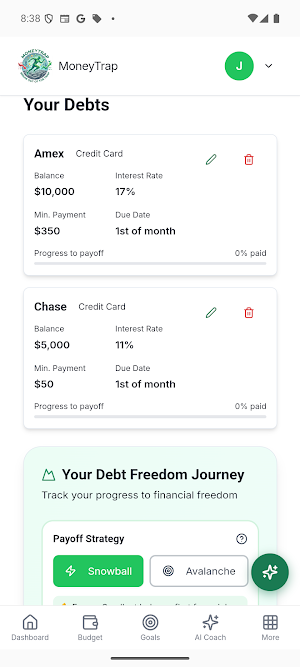 MoneyTrap: Debt Freedom Screenshot 3
