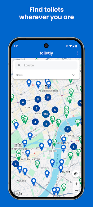 Toiletly: Find Nearby Toilets Screenshot 0