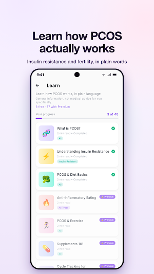 PCOS Pal: Cycle & Diet Tracker Screenshot 2