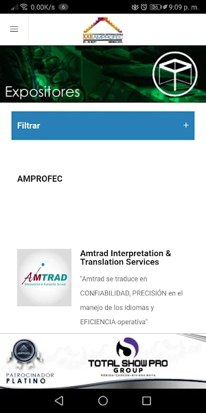 Congreso AMPROFEC 2019 Screenshot 1