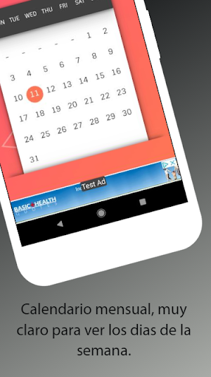 Peru Calendar with Holidays Screenshot 1