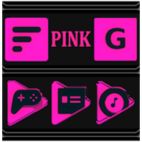 Pink and Black Icon Pack