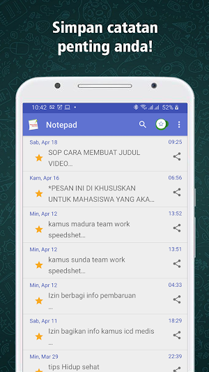 Notepad (buku catatan) Screenshot 0